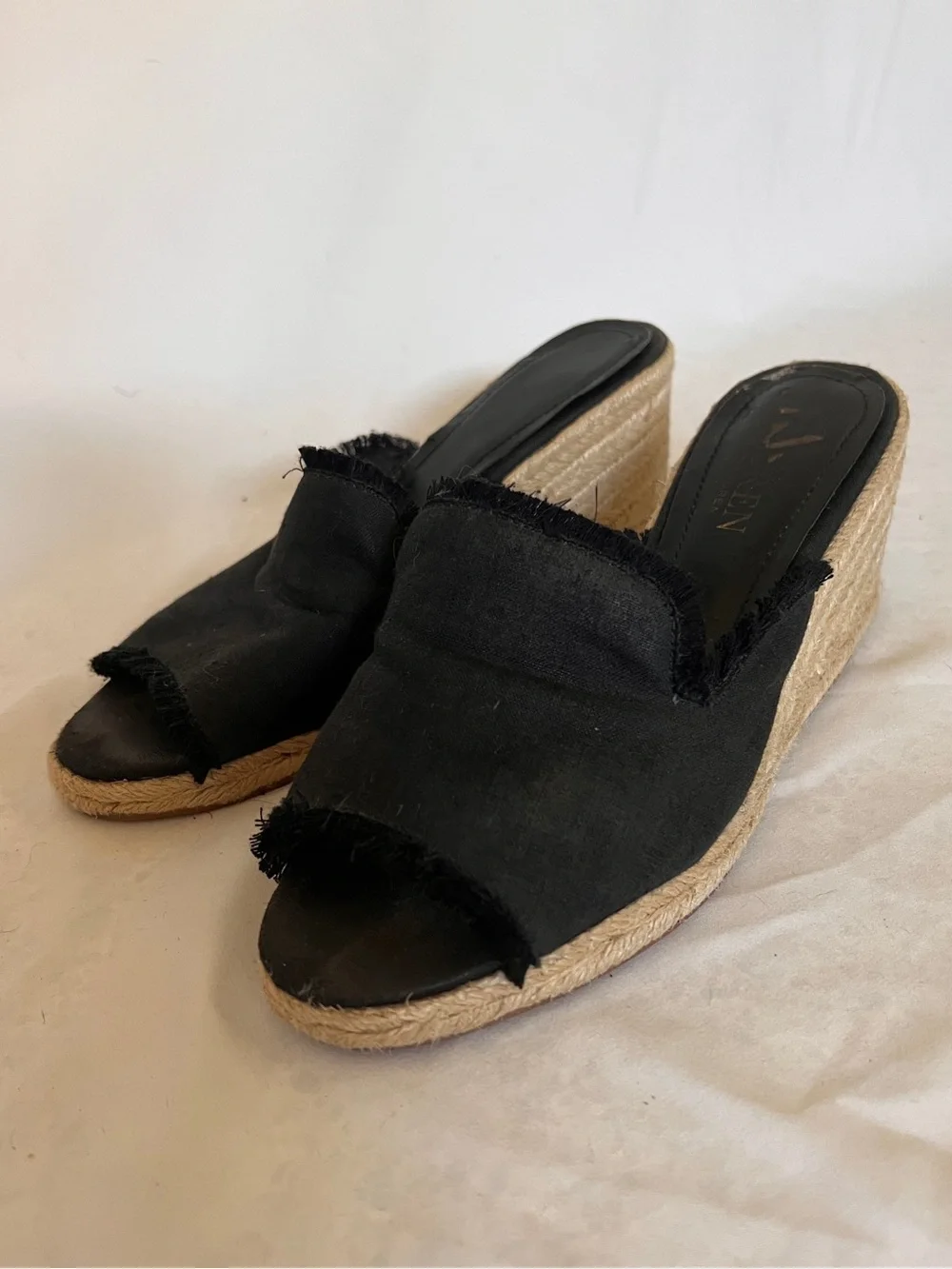 Lauren Ralph Lauren Woven Espadrille Wedge Mule - Black